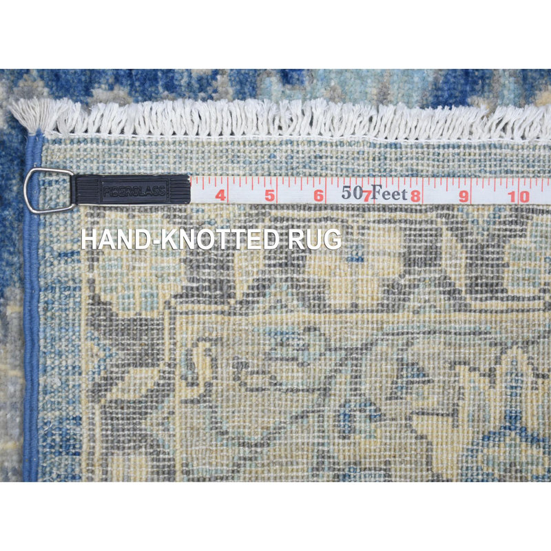 Tapis unique noué à la main nouvel âge 5 pi 10 po x 9 pi 1 po Vallory