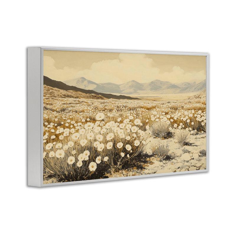 Fleurs du désert dans la vallée dorée, estampe numérique, design par Franklyn Gregory, 16 x 24