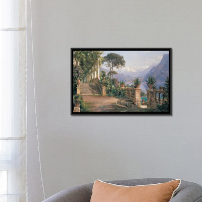 « dépôt on lake como » par carl frederic aagaard, reproduction d’impression sur toile tendue