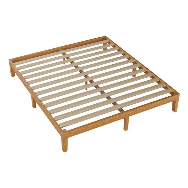  Solid Wood Platform Bed Frame, Natural Pine, No Box Spring Needed, Underbed Storage – Twin, Full, Queen, King, Wood/Queen
