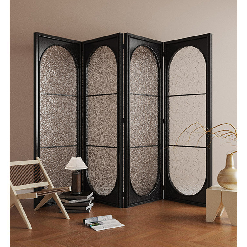 Paravent en verre d'épinette de style médiéval, H 70,87 po x l 94,49 po x P 1,57 po