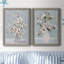 Magnolia Romance - Ensemble de 2 peintures sur toile encadrées-1128462299-1128462302