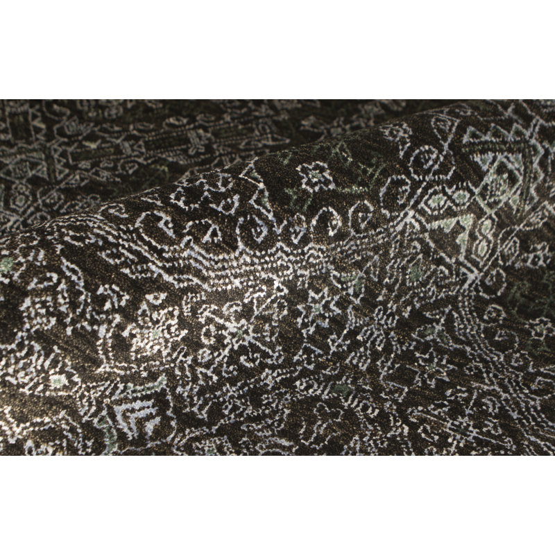 Hand-Knotted High-Quality Black Area Rug