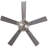 52"W Summer-Louise Satin Nickel Metal Caged Ceiling Fan