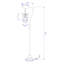 Lampe sur pied arquée 60 po Hampson