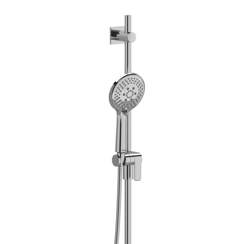 Ensemble de douchette à main Riobel avec barre coulissante 36 po et douchette à 6 fonctions, Chrome, 2.0 GPM