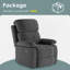 3-Position Padded Seat Upholstered Recliner with Adjustable Legrest and Backrest-1346997206