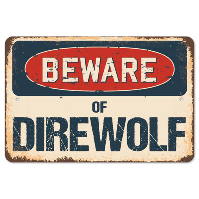 Adhésif décoratif Dewolf_Beware Of Direolf