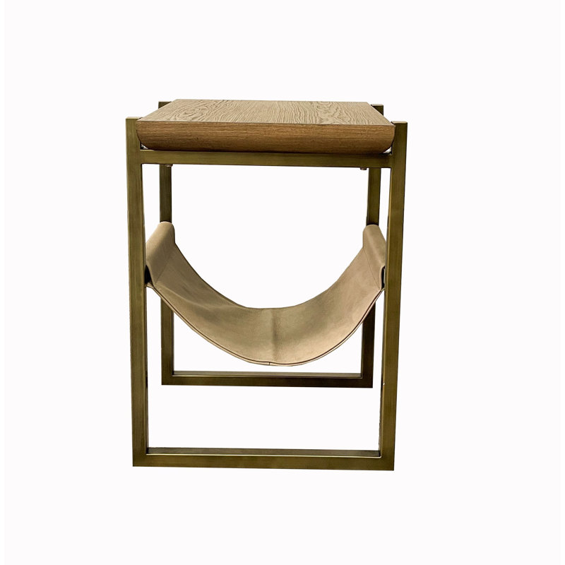 Table de chevet en cuir Aurora