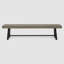 Banc en bois gris - Polyvalent pour différents styles d'espaces extérieurs aménagés, élégant et