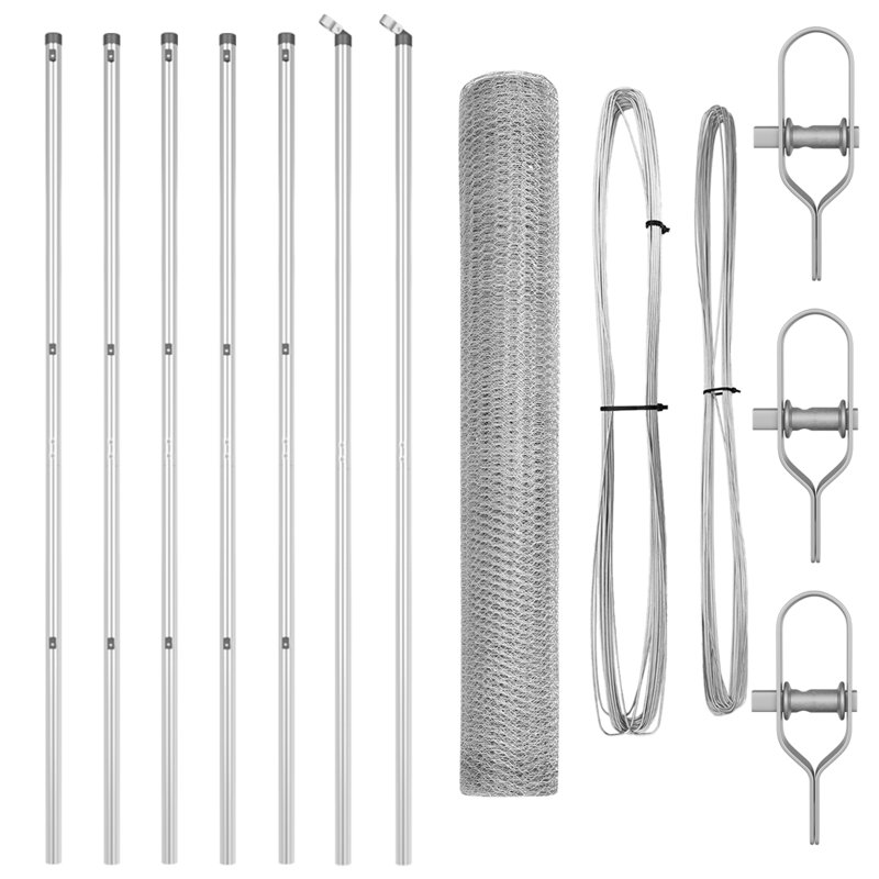 Hexagon Fence Galvanised Steel, 100cm H x 1000cm W