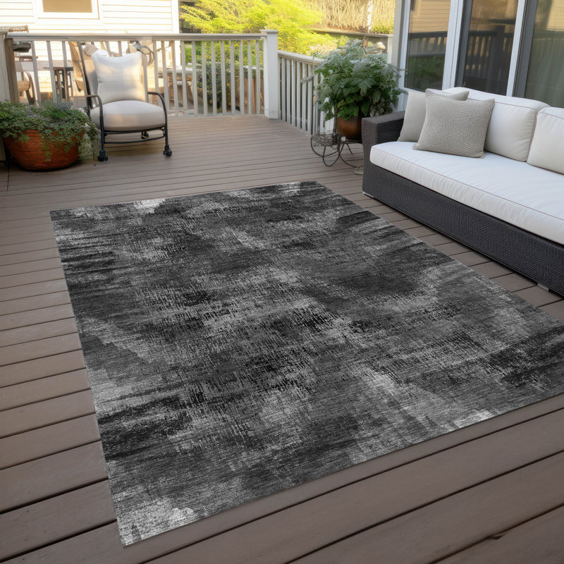 Tapis intérieur / extérieur rectangulaire avec envers antidérapant Malm, Rectangle 1 pi 8 po x 2 pi 6 po