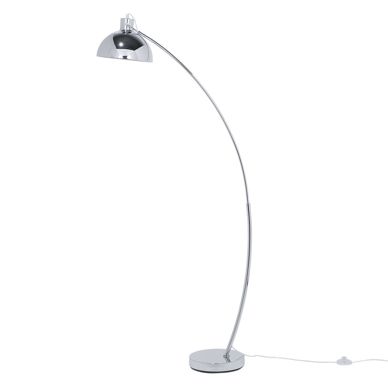 Aaliya 155cm Arched Floor Lamp, Silver