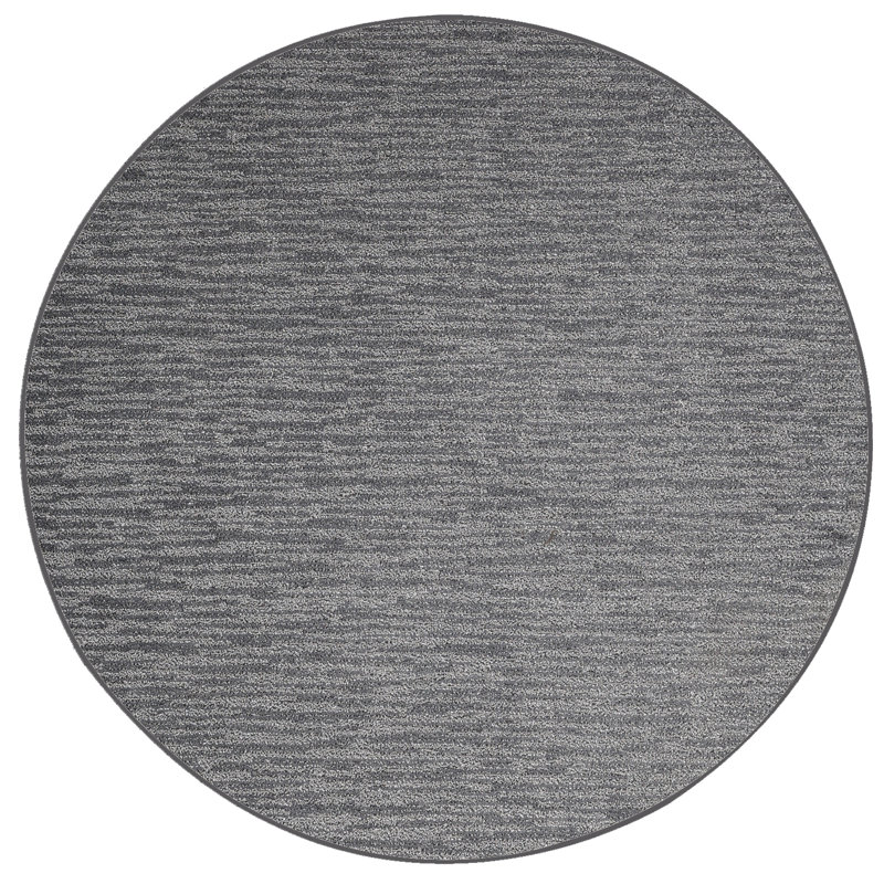 Tapis gris foncé Arvonio, Rond 9 pi