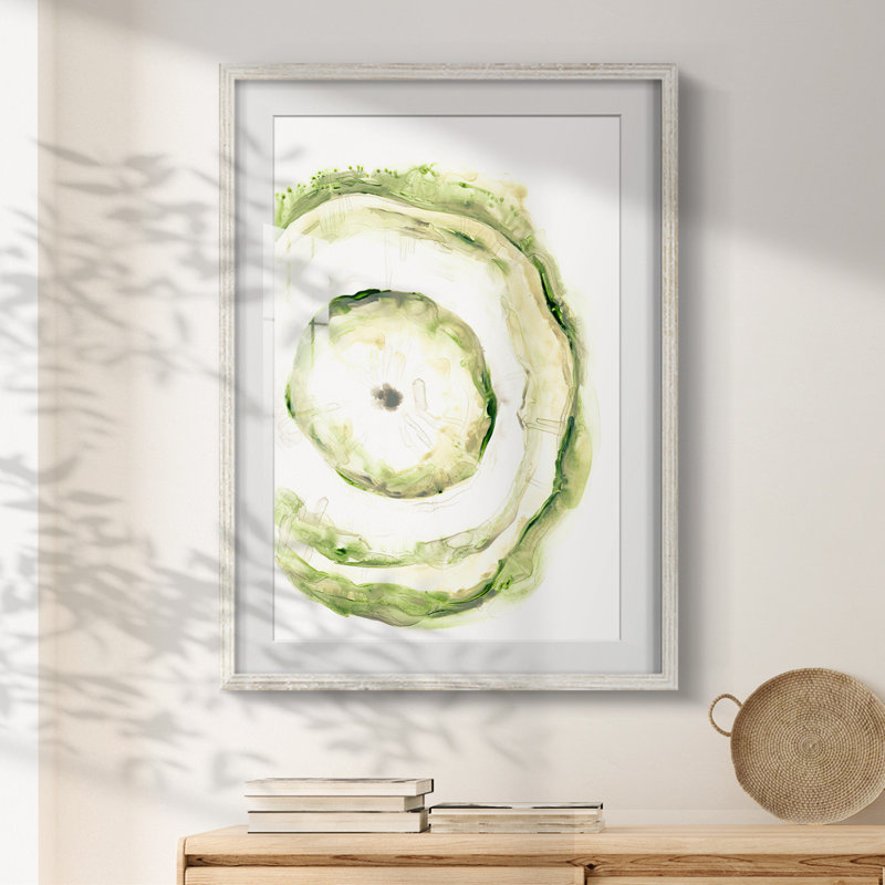 Lichen Halo III - impression encadrée, H 28,5 po x l 20,5 po, Blanc