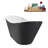 67" Streamline Soaking Glossy Black Freestanding Tub and Tray With Internal Drain-112235389