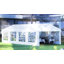 Tente de réception robuste Outsunny 4 x 8 m (13 x 26 pi) avec parois latérales amovibles, blanche, idéale pour les mariages et autres événements.