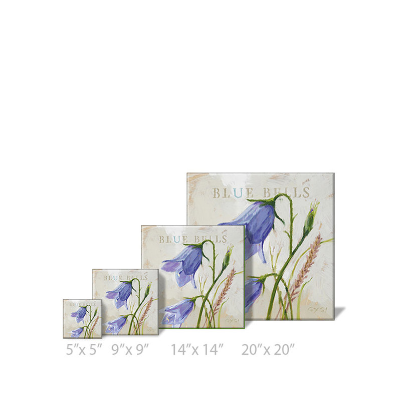 «Blue Bells», art mural giclée, H 20 po x l 20 po x P 1 po