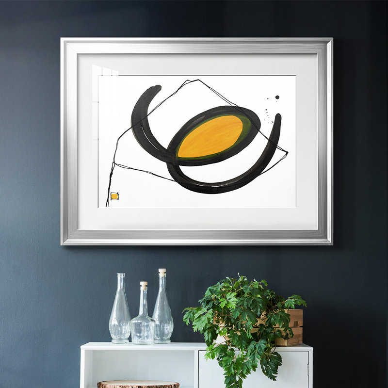 «Think About It II», impression encadrée avec verre biseauté mat et verre, Argent, H 15 po x l 21 po x P 1,5 po