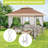 Pop Up Canopy Tent with Mosquito Netting, Outdoor Waterproof UV Shelter, Adjustable Height Gazebo, Wheeled Carry Bag, Portable Event Tent for Garden, Backyard, Deck, Parties-113060361-113060359