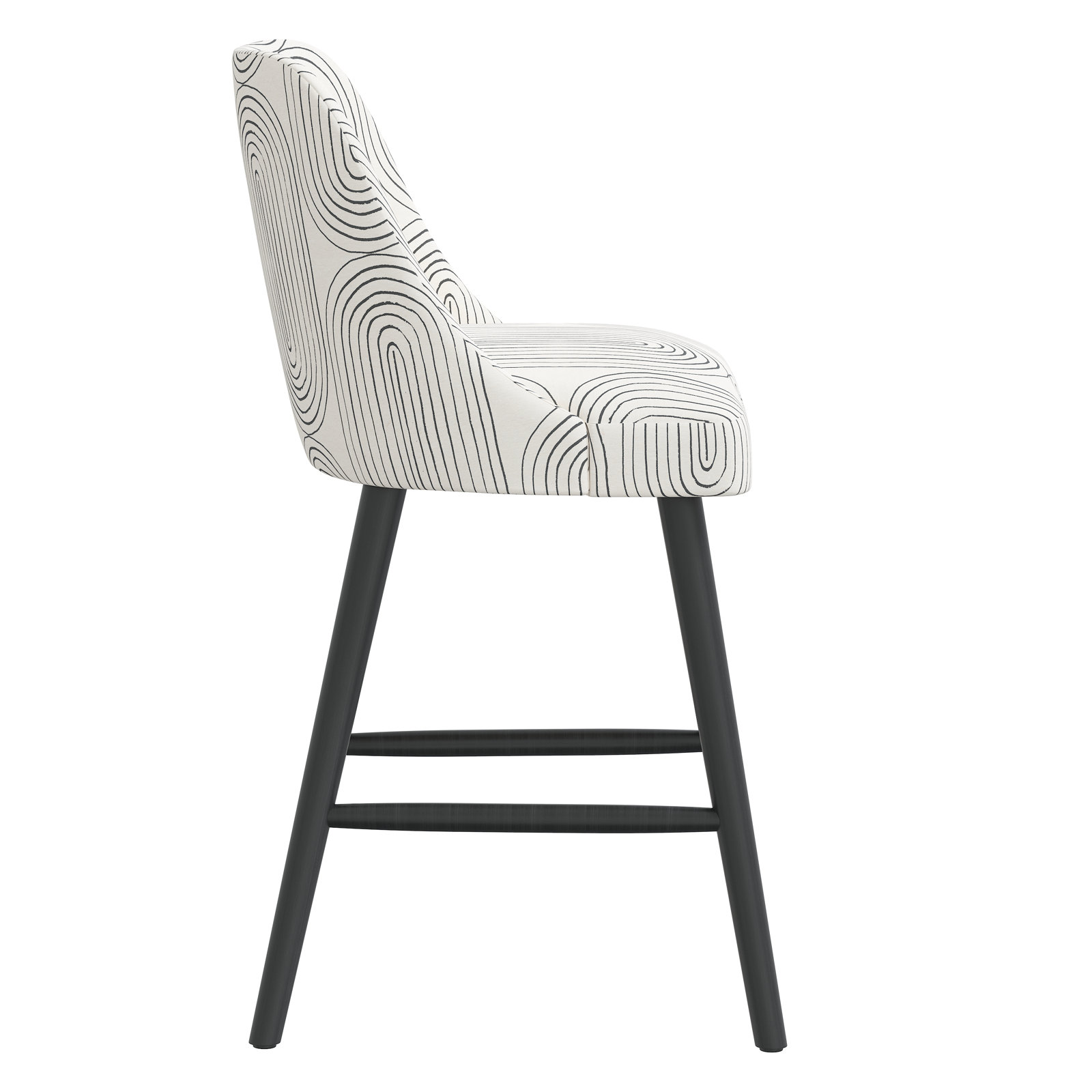 Gallie Bar and Counter Stool, Counter Stool (27” Seat Height), Black Wood, Oblong Slate
