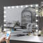 Miroir rectangulaire en métal à DEL Bluetooth