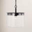 Luminaire suspendu 1 lumière Elstone en verre transparent-511617299