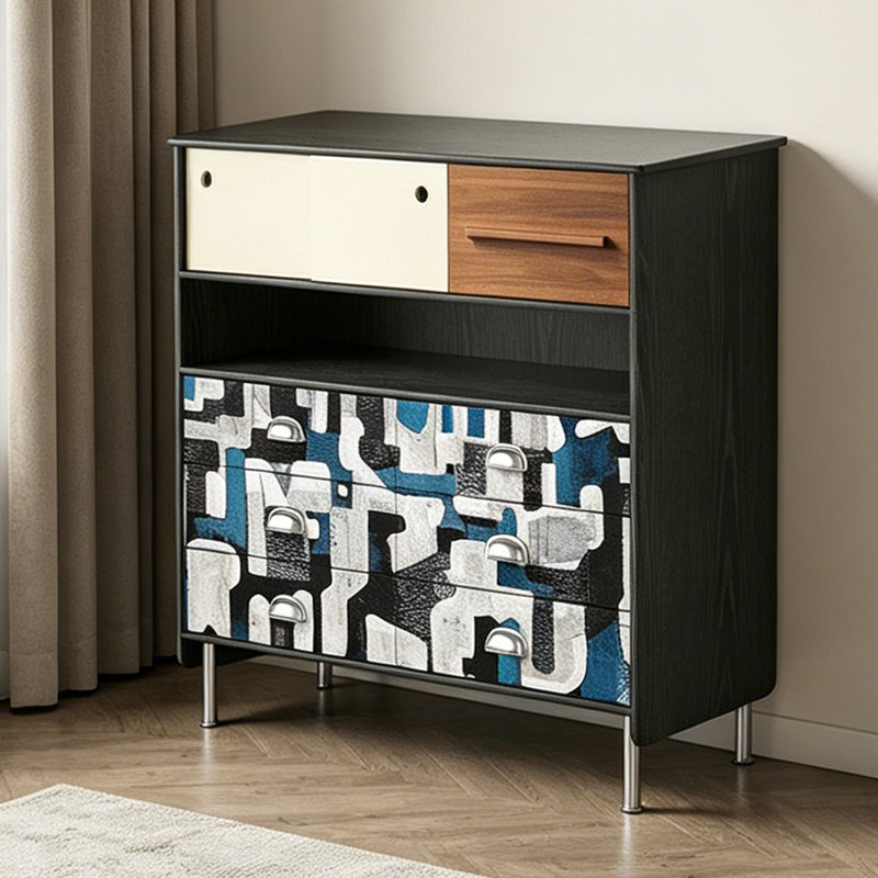 French Retro Simple Style Accent Cabinet