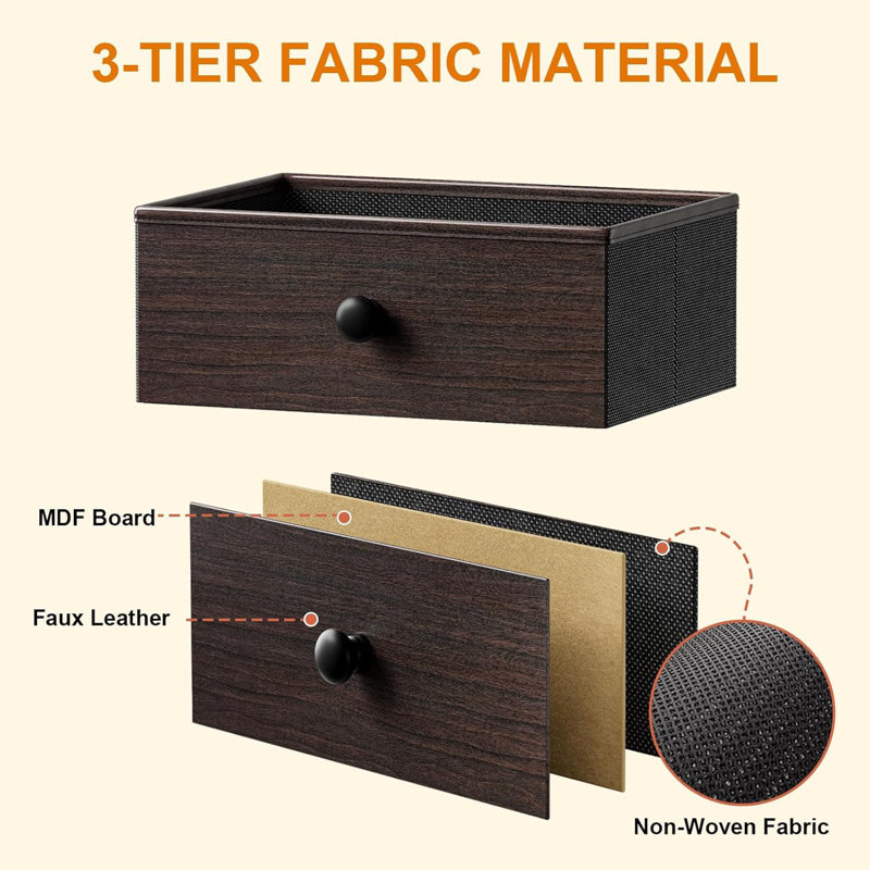 Dresser For Bedroom With Charging Station And LED Light, 67" Rotatable Vanity Desk With LED Light And Side Pockets, Makeup Table With 10 Fabric Drawers, Modern Home Office Desks