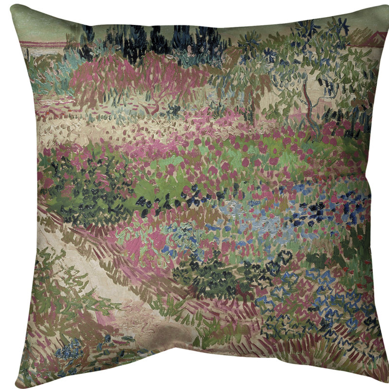 Housse de coussin carré et insert, 14 po x 14 po, Rose, Faux lin