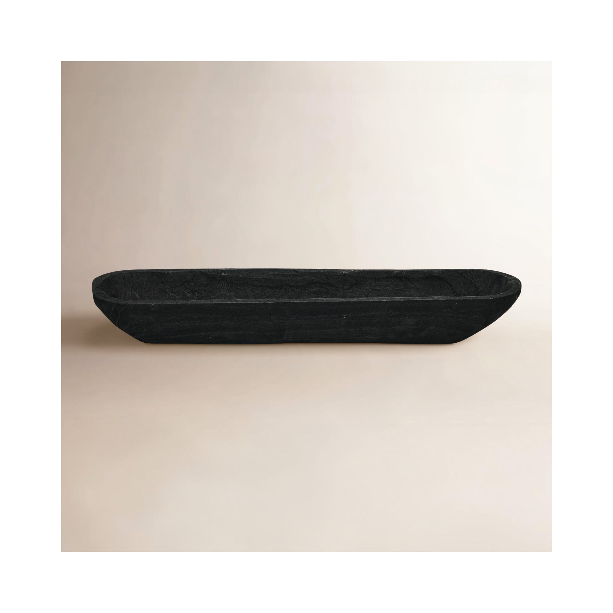 Kailyn Wood Decorative Bowl 1, Black, 3.1"H x 23"W x 6"D