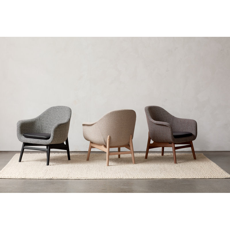 Harbour Armchair, Bouclé 02 Acrylic, Walnut