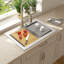 Évier de cuisine à cuve simple en quartz composite encastré 30 po x 22 po Quartz