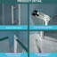 Porte de douche pliante l 30 po x H 72 po avec verre trempé, nickel brossé - conception d'espace, charnières durables, installation flexible, eau