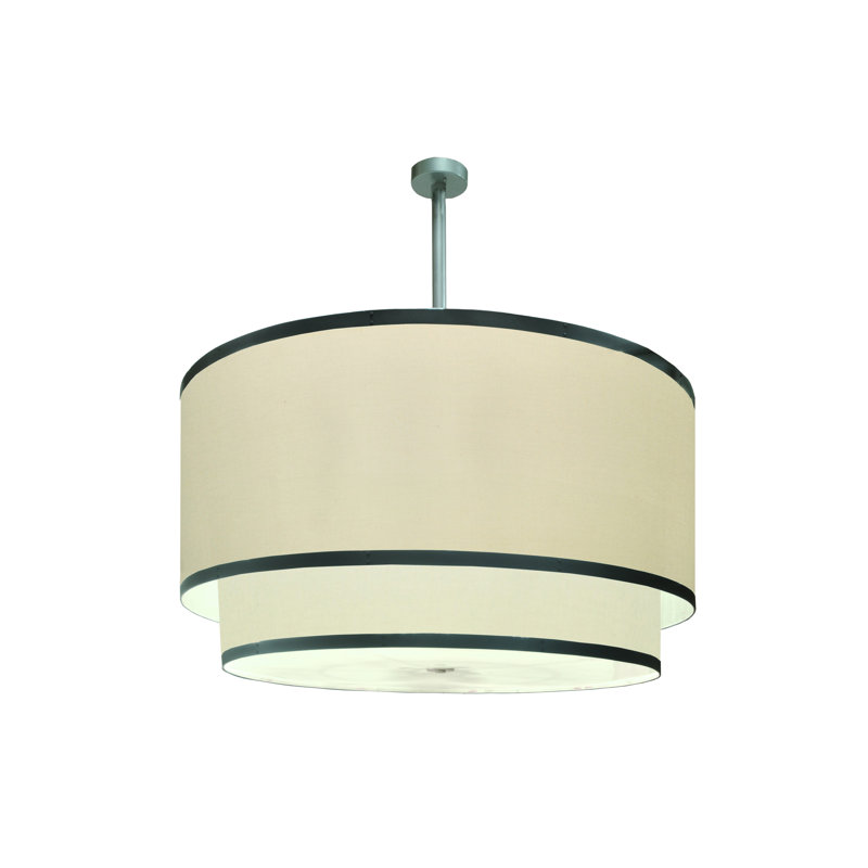 Luminaire suspendu 72 po Cilindro, Noir texturé, H 84 po x l 72 po x P 72 po
