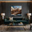 Art mural sur toile gris