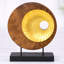 Sculpture en bois multicolore ronde faite à la main Flosi 12 po - Décoration de Noël intérieure moderne et cadeau unique