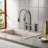Stainless Steel Bridge Kitchen Faucet with Pull Down Sprayer