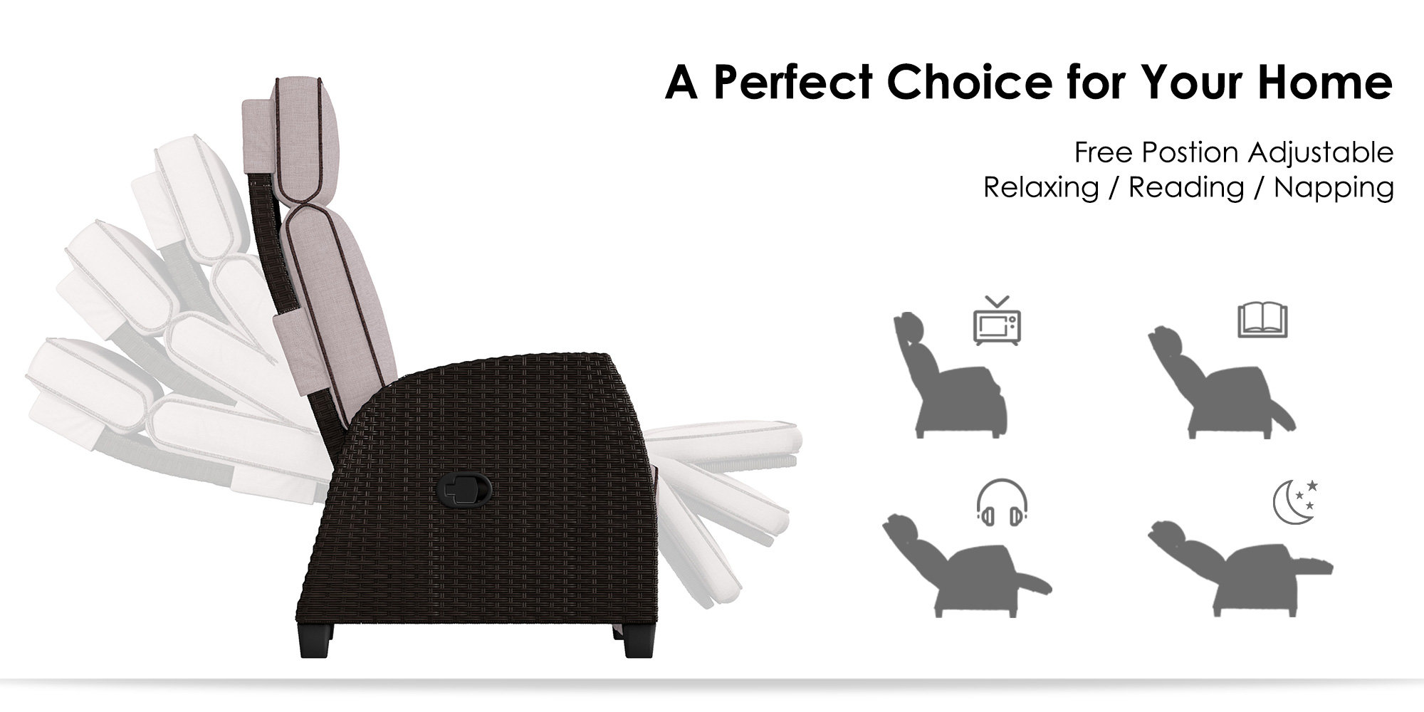 Red Barrel Studio® Bexar Recliner Patio Chair With Cushion & Reviews