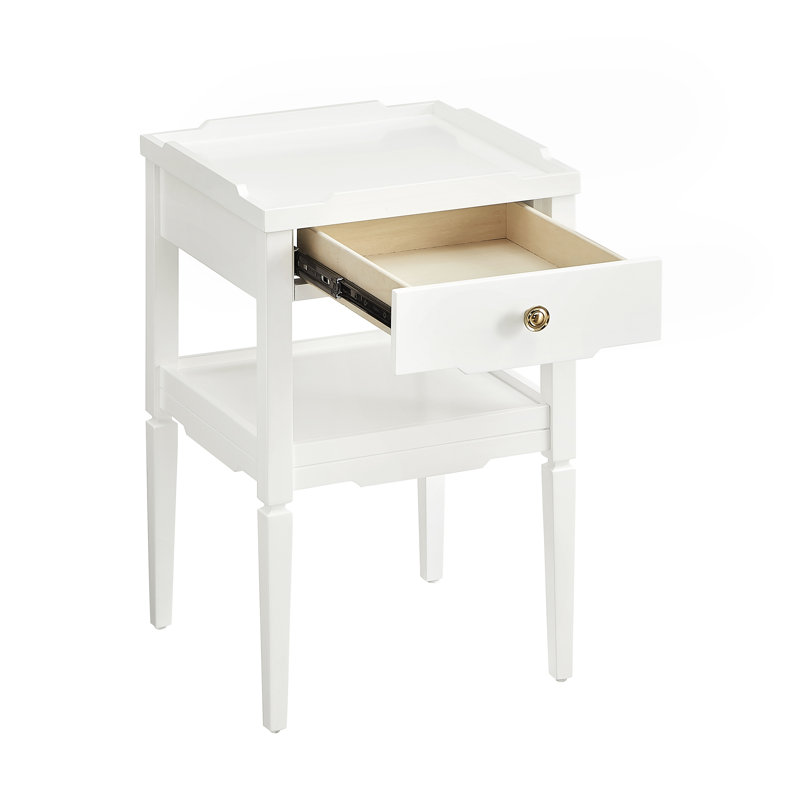 Table de chevet moderne et minimaliste, Blanc