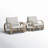 Spy 3 Piece Aluminum Conversation Set With Cushions