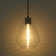 1-Light Matte Black Single Geometric Pendant with Clear Glass