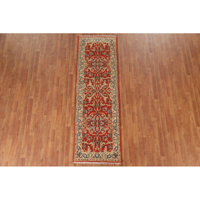 Tapis de couloir oriental rouge 3x8