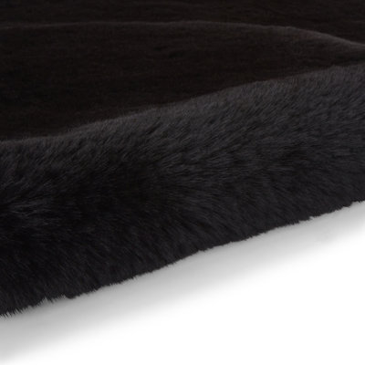 Lehi area rug Table Tufted Sheepskin Black