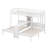 Twin Over Twin Over Twin Triple Bunk Bed With 2 Reading Lamp, 3-In-1 Beds With Desk And Storage Shelves, Headboard, Footboard-2104238953