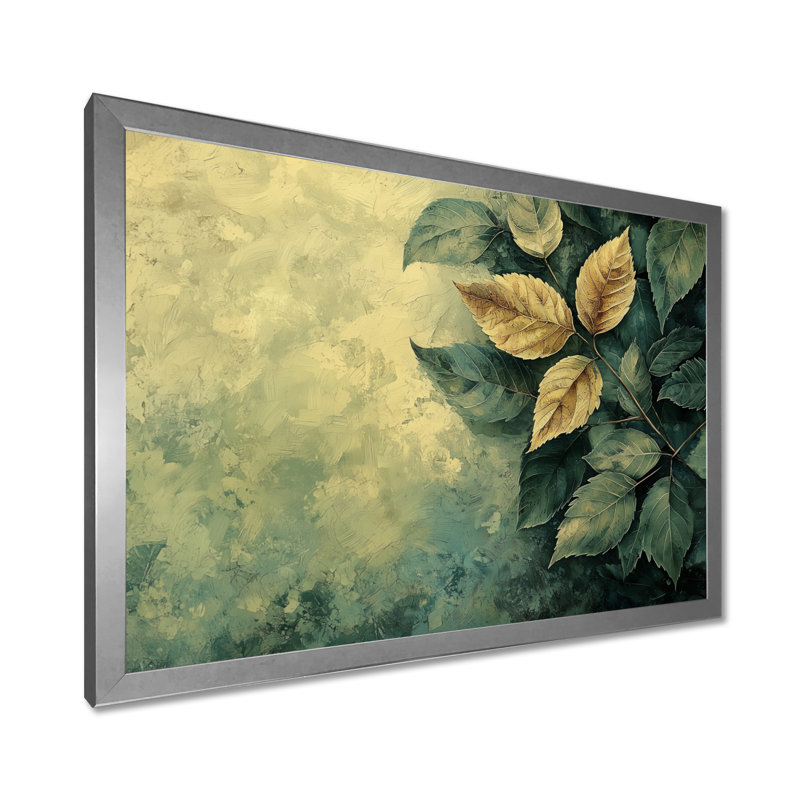 «Ingvald Leaves Brown Forest Tranquility IV», art mural, H 34 po x l 44 po, Reproduction encadrée d'une seule photo, Argent