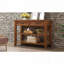 Console Mid-Century avec 2 tiroirs et 2 tablettes à niveaux - brun, 42 po-2040885610