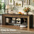 TV Stand for TVs up to 70 Inches, 63" Farmhouse Entertainment Center with Open Storage Shelves, Media Console Table for Living Room and Bedroom