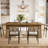 62.6 Inches Farmhouse Wooden Dining Table