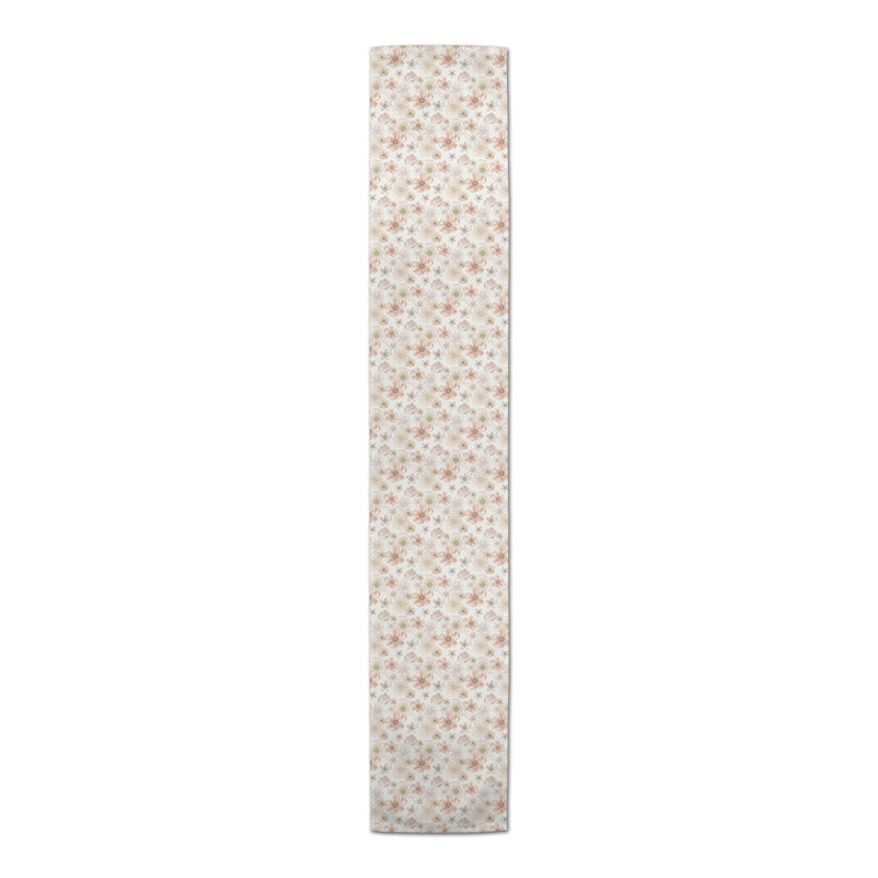 Brytney Rectangle Floral Polyester Table Runner, 72" x 16", Green